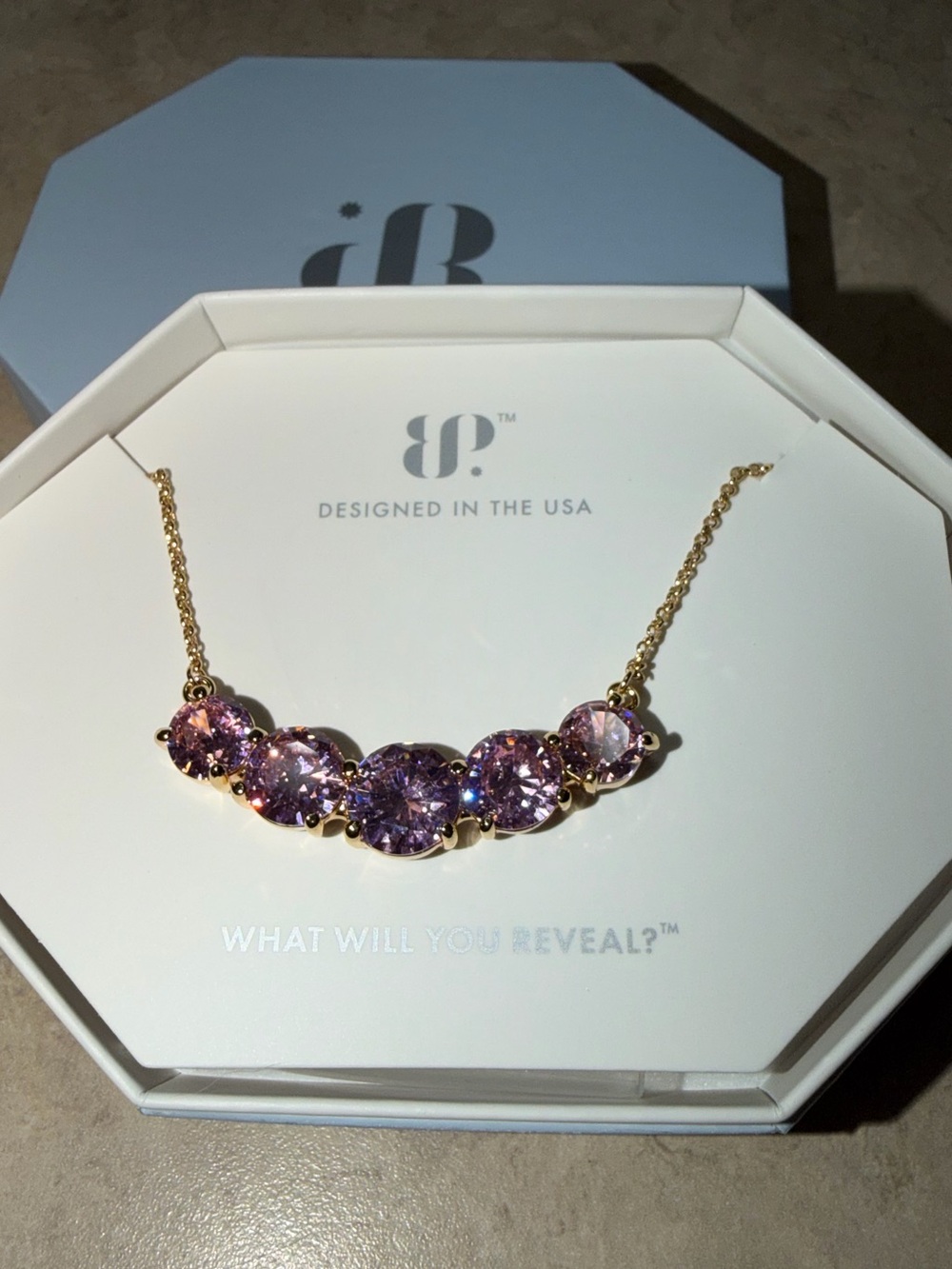 Bomb Party Necklace-The Margaret Necklace Rose Quartz on Gold NK10696